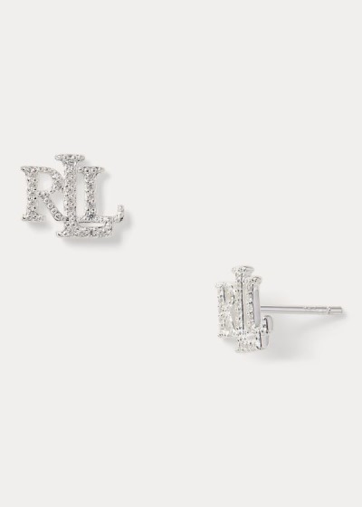 Pendientes Ralph Lauren Mujer Plateados - Sterling Logo - IXRQH5037